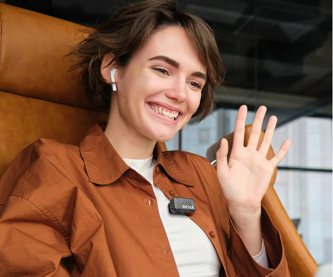 Беспроводная микрофонная система Model: BOYAMIC 2 |（USB-C+3.5mm TRS）RX + 2 TX + 2 Lav Mic + Charging c